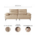 Leather Deep Adjustable Armrest Piano Key Sofa Leather Deep Adjustable Armrest Piano Key Sofa