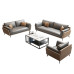 Office Reception ThreeSeat Leather Sofa Set