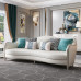 Upscale American Light Luxury Leather Living Room Sofa Set Modern French Villa 4 Seater
