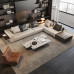 Italian Leather Sofa Living Room Top Layer Cowhide Piano Key Large Sectional Straight Row Latest Corner Combination
