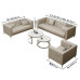 Modern Business Lounge Leather Sofa Coffee Table Set Modern Business Lounge Leather Sofa Coffee Table Set