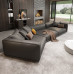 Leather Sofa Living Room Designer Luxury Italian Minimalist Modern Straightline Uniquely Shaped Sofa