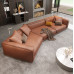 Leather Sofa Living Room Designer Luxury Italian Minimalist Modern Straightline Uniquely Shaped Sofa
