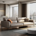 Light luxury genuine leather sofa Italian minimalist modern small sectional fourseat latex sofa