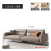 Light luxury genuine leather sofa Italian minimalist modern small sectional fourseat latex sofa