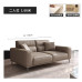 Light luxury genuine leather sofa Italian minimalist modern small sectional fourseat latex sofa