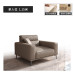 Light luxury genuine leather sofa Italian minimalist modern small sectional fourseat latex sofa