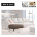 Light luxury genuine leather sofa Italian minimalist modern small sectional fourseat latex sofa