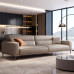 Light luxury genuine leather sofa Italian minimalist modern small sectional fourseat latex sofa