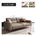 Light luxury genuine leather sofa Italian minimalist modern small sectional fourseat latex sofa
