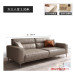 Light luxury genuine leather sofa Italian minimalist modern small sectional fourseat latex sofa
