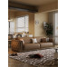American Leather Sofa Living Room Longjiang Simple Deluxe Tan TopGrain ThreeFour Person Straight Sofa