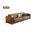 American Leather Sofa Living Room Longjiang Simple Deluxe Tan TopGrain ThreeFour Person Straight Sofa