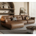 Italian Minimalist Luxury Leather Sofa Living Room Modern Simplistic Corner Royal Leather Sofa