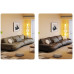 Leather Sofa Retro Italian Minimalist Curved Design Small Living Room Brown Leather Sofa Retro Italian Minimalist Curved Design Small Living Room Brown