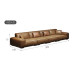 Italian Minimalist Leather Sofa Set Living Room Four Seater Head Layer Cow Leather Modern Simple