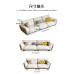 Leather Sofa Cream Italian Minimalist Modern Living Room Small North European Straight 34 Seater Combination