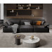 Italian Leather Sofa Latest Living Room Cube Straight Row Sofa