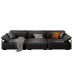 Italian Leather Sofa Latest Living Room Cube Straight Row Sofa