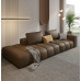Italian Leather Sofa Modern Feather Foam Nordic Imported Frame Full Leather Design