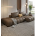 Italian Leather Sofa Modern Feather Foam Nordic Imported Frame Full Leather Design