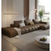 Italian Leather Sofa Modern Feather Foam Nordic Imported Frame Full Leather Design