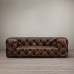American Leather Vintage Industrial Style Lounge Top Grain Italian Light Luxury Full Pull Buckle Three Seater Sofa Villa