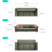Modern Minimalistic TechnoFabric Sofa Bed for Small Living Room Modern Minimalistic TechnoFabric Sofa Bed for Small Living Room