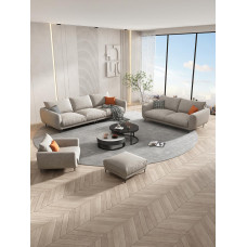 Minimalistic Luxury Accommodation Modern Three to Four Person Units Small Living Room Directly Laid Out Upholstered Sofas