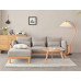 Wood Sofa Living Room Modern Chinese Simple Fabric Corner Sofa