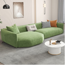 Luxury Italian Cream Designer Sofa for Small Living Room