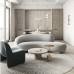 Italian Luxury Curved Fabric Small Beauty Salon Reception Sofa Modern Minimalist Living Room Designer Sofa Italian Luxury Curved Fabric Small Beauty Salon Reception Sofa Modern Minimalist Living Room Designer Sofa
