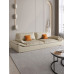 Italian Luxury Small Living Room Modern Minimalist Double Layered Tech Fabric Sailing Boat Straight Trio Sofa