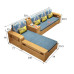 Modern Style Solid Wood Corner Sofa Set Modern Style Solid Wood Corner Sofa Set