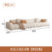 Technology Fabric Cream Minimalist Japanese Daytime Styled Small Living Room Three Person Straight Set Technology Fabric Cream Minimalist Japanese Daytime Styled Small Living Room Three Person Straight Set