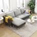 Modern Scandinavian Fabric Sofa for Three for Economical Home Living