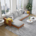 Modern Scandinavian Fabric Sofa for Three for Economical Home Living