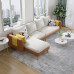 Modern Scandinavian Fabric Sofa for Three for Economical Home Living