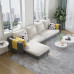 Modern Scandinavian Fabric Sofa for Three for Economical Home Living