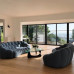 Modern Minimalist Creative Fabric Bubble Sofa Living Room Curved Design Direct Sales