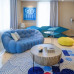 Modern Minimalist Creative Fabric Bubble Sofa Living Room Curved Design Direct Sales