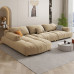 French Cream Upholstery Sofa Design for Contemporary Minimalist Corner Living Room French Cream Upholstery Sofa Design for Contemporary Minimalist Corner Living Room