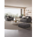Italian Style Luxury Waterproof Cat Claw Baby Velvet Fabric Living Room Sponge Simple 34 Person Straight Sofa Group