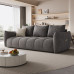 Italian Style Luxury Waterproof Cat Claw Baby Velvet Fabric Living Room Sponge Simple 34 Person Straight Sofa Group