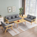 Fabric Sofa Living Room Table Set Three Seat Single Seat Small Bedroom Office Simple Double Sofa Fabric Sofa Living Room Table Set Three Seat Single Seat Small Bedroom Office Simple Double Sofa