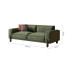 Italian Style Minimalistic Wooden Fabric Sofa with Velvet Cushion Three Seater Italian Style Minimalistic Wooden Fabric Sofa with Velvet Cushion Three Seater