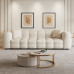 Creamy French Fabric Sofa Set for Simple Modern Small Apartment Creamy French Fabric Sofa Set for Simple Modern Small Apartment