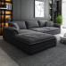 Italian luxury tech fabric oversized sofa for modern living