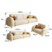 Modern Simple Velvet Fabric Italian Living Room Three Seater Sofa Modern Simple Velvet Fabric Italian Living Room Three Seater Sofa