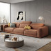 Modern Creamy Fabric Sofa with Adjustable Backrest Modern Creamy Fabric Sofa with Adjustable Backrest